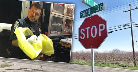 Newborn Baby Umbilical Cord Attached Found California Road