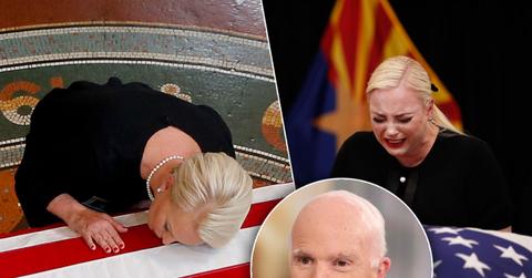 Meghan McCain Sobs John McCain Casket Arizona State Capitol