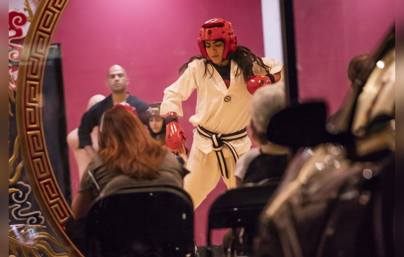 Blanket Jackson Shows Punching Power At Taekwondo