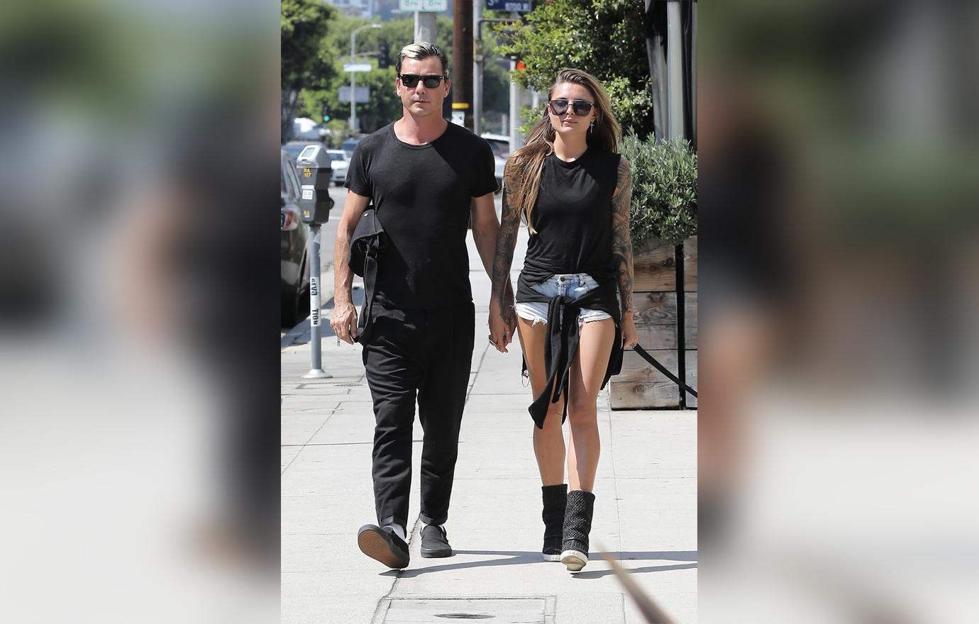 Gavin Rossdale Model Girlfriend Sophia Tomalla Holding Hands