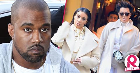 //kanye west bans kim kardashian filming spin off show kris jenner furious wide