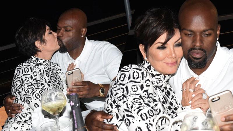 //kris jenner corey gamble kissing pda