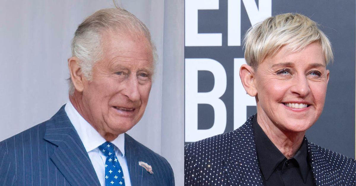 King Charles look-alike comparisons follow Ellen DeGeneres in her new life abroad.