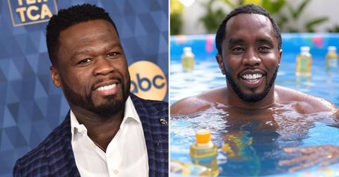 Split photo of 50 Cent, Sean 'Diddy' Combs