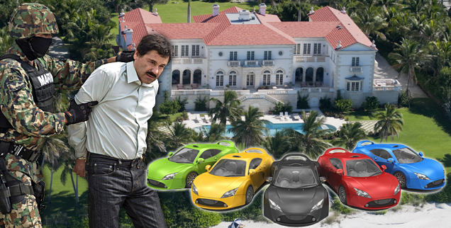 Living Large! Drug Kingpin El Chapo Had 43 Vehicles & 16 Houses