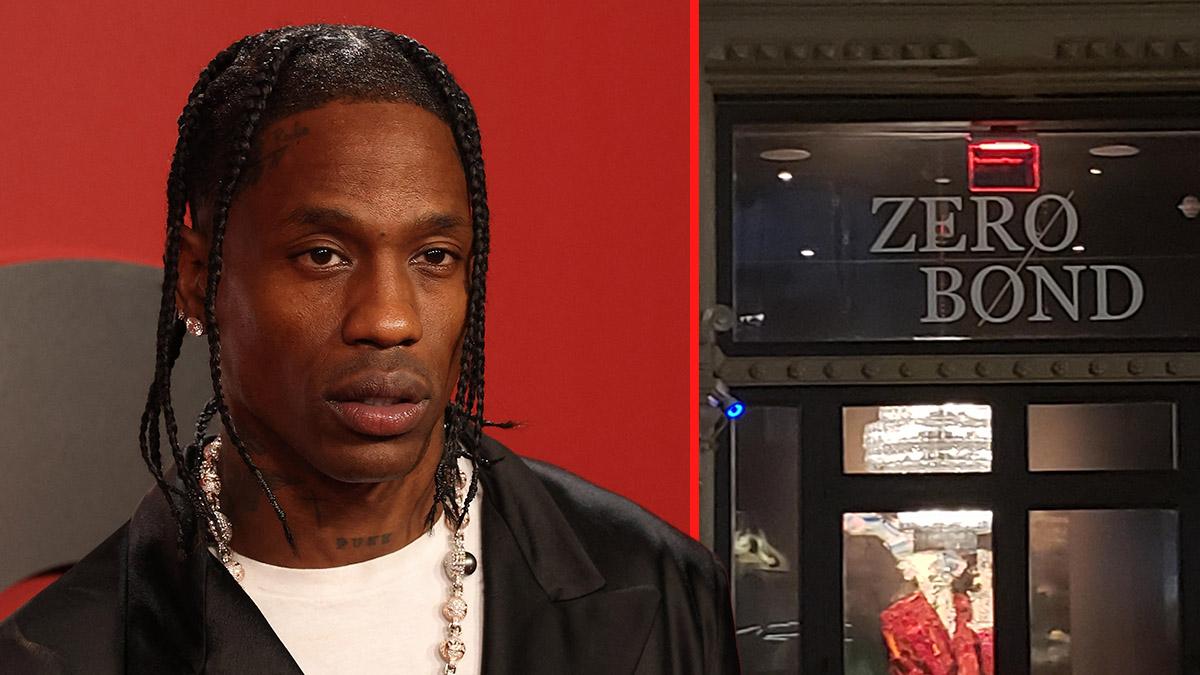 A photo of Travis Scott alongside a photo of Zero Bond
