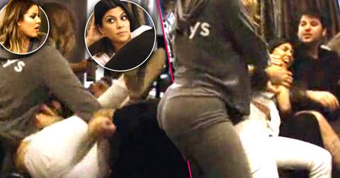 //kourtney kardashian calls khloe fat wrestling scott disick rob kuwtk pp
