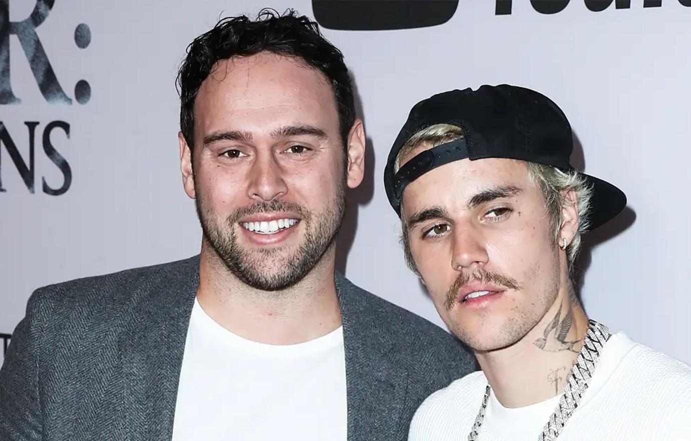 scooter braun justin bieber together mega