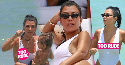 Kourtney Kardashian Swimsuit Nipples Reign Miami