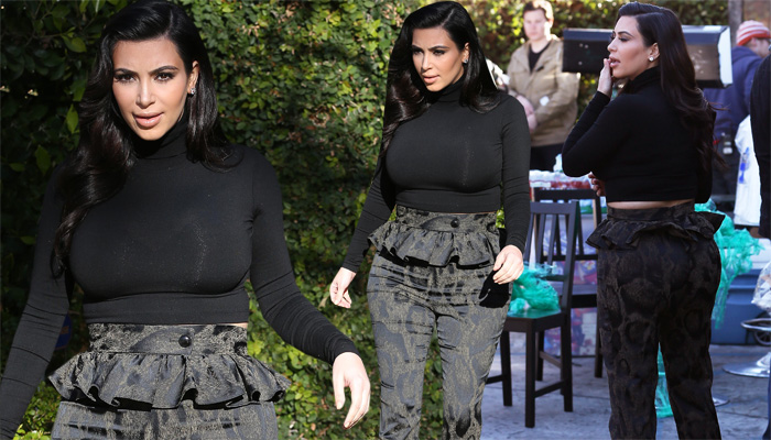 ANOTHER Maternity Fashion Disaster For Kim! Kardashian Waddles Around In  Unflattering Peplum Pants