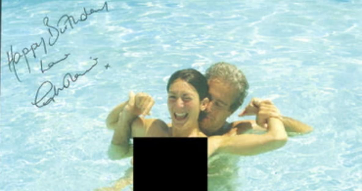 Photo of Jeffrey Epstein and Ghislaine Maxwell