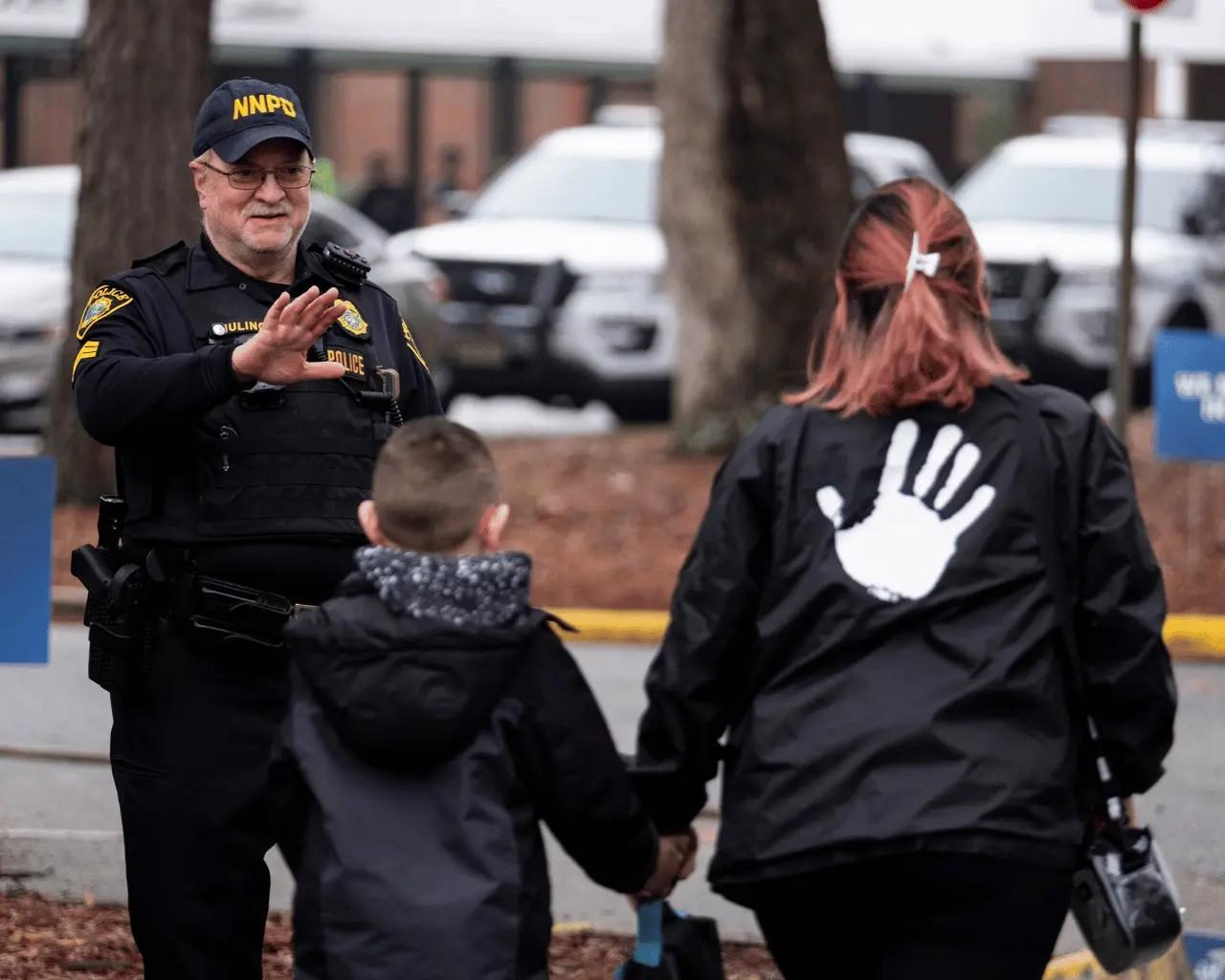 scene outside richneck elementary in virginia