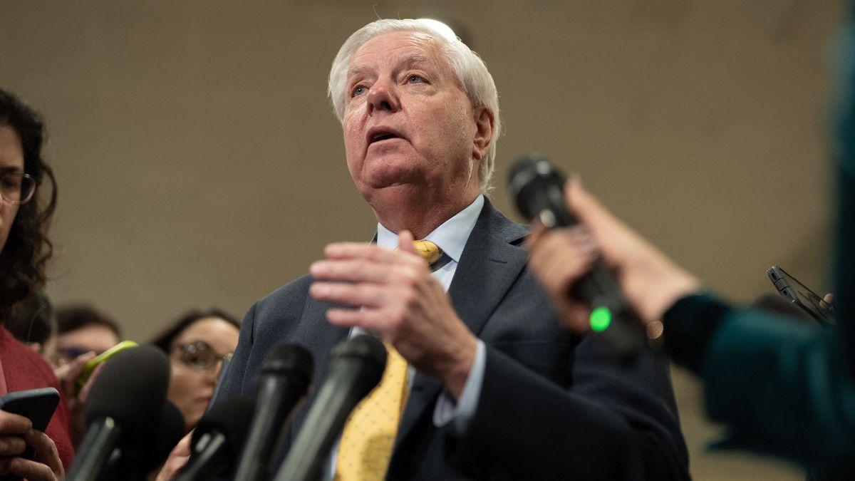 image of Others pointed to Lindsey Graham's recent trip to Ukraine, where he met with President Volodymr Zelenskyy.
