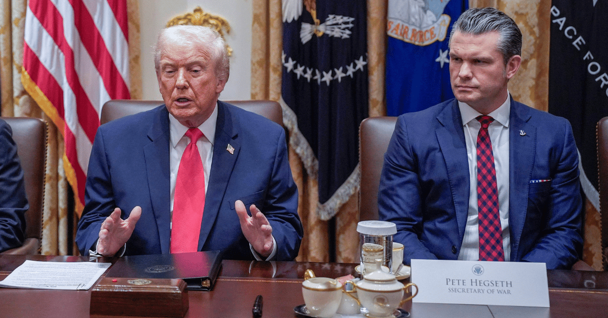 Photo of Donald Trump and Pete Hegseth