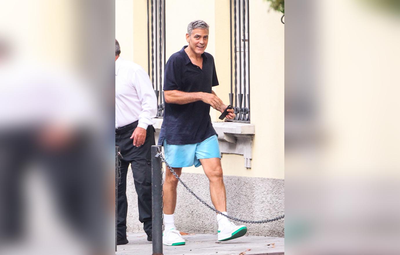 //george clooney tired exhausted twins birth