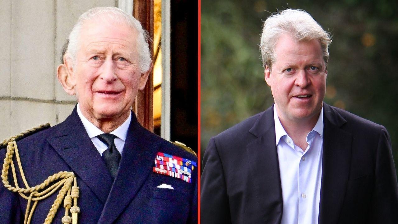 Split photos of King Charles and Earl Spencer