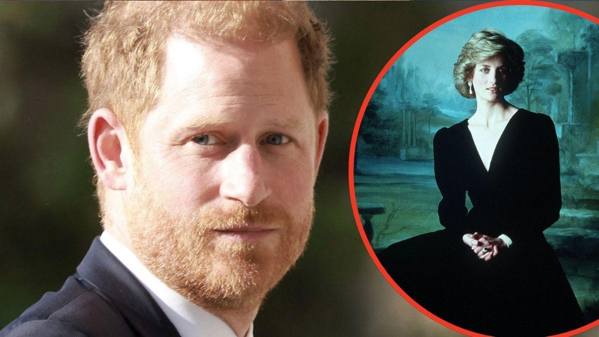 Split photos of Princess Diana and Prince Harry