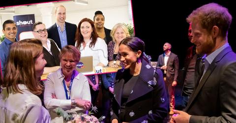 William, Harry, and Meghan working with Shout