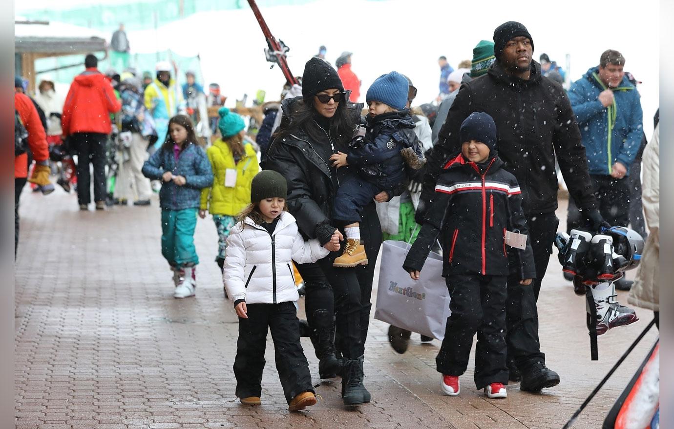 Kourtney Kardashian Kids Hit Slopes Utah