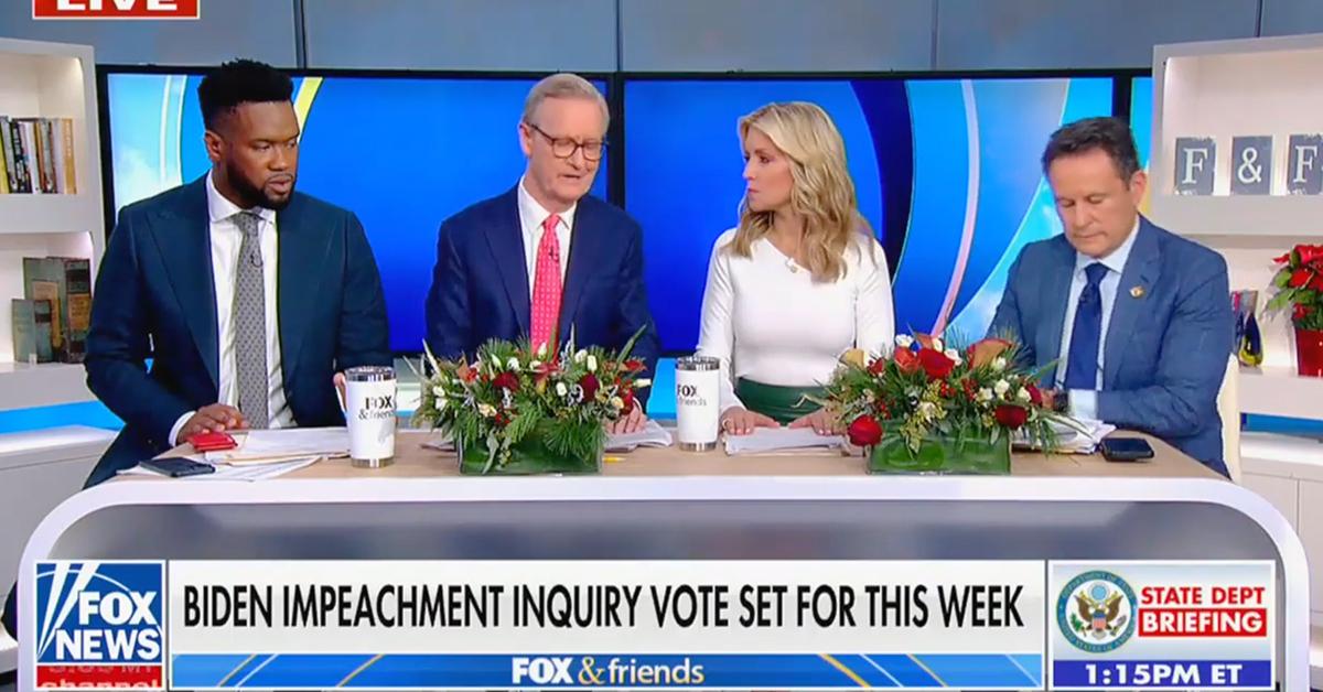 fox and friends steve doocy defends biden against impeachment hunter republicans cohosts fox news