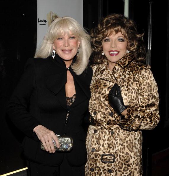 // linda evans and joan collins at their gettyimages