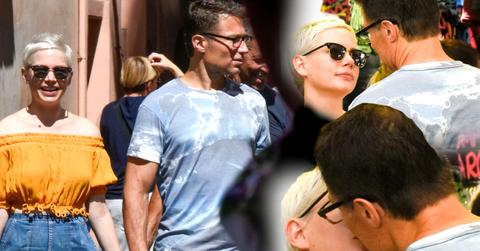 //michelle williams new boyfriend kissing rome