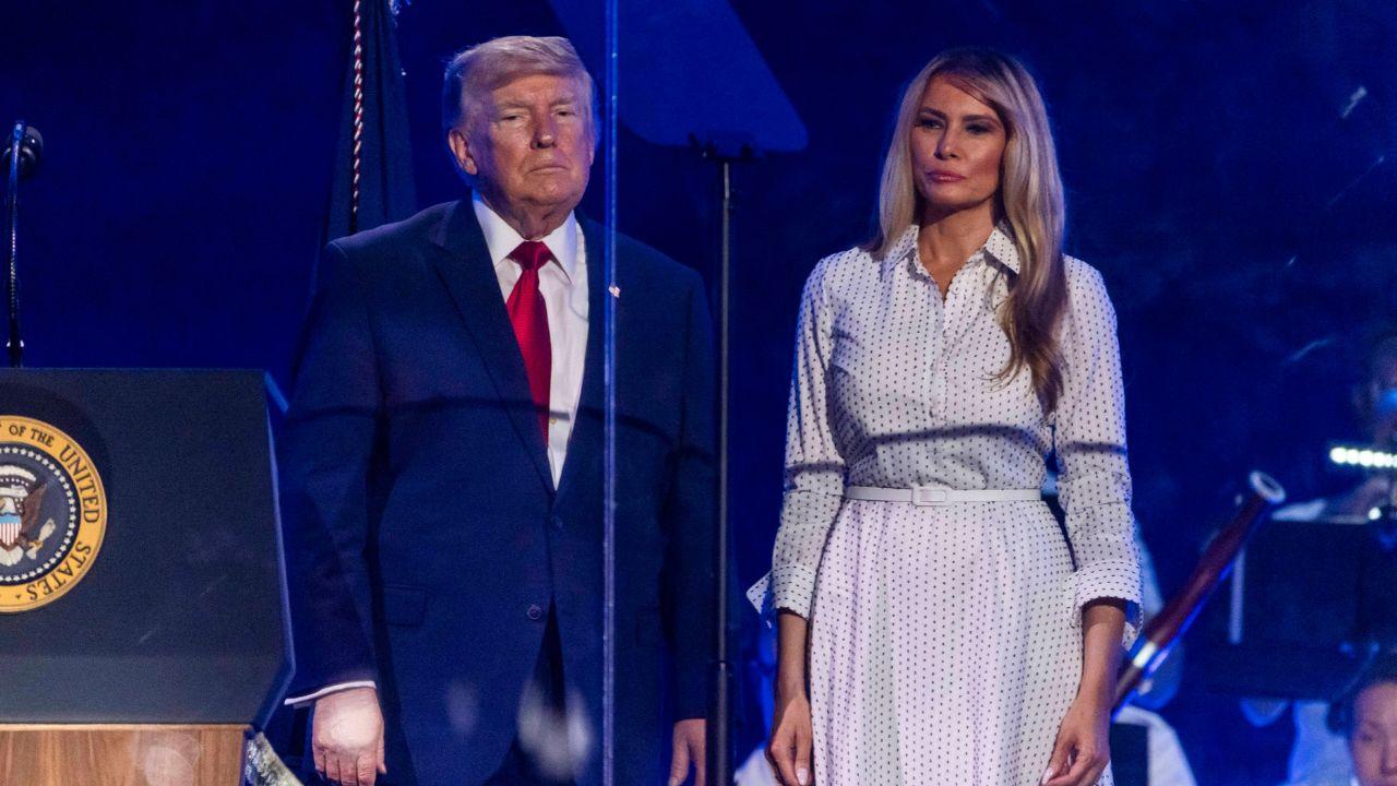 A photo of Donald Trump and Melania Trump