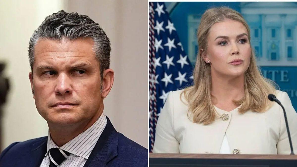 Pete Hegseth and Karoline Leavitt