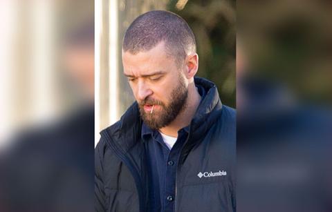 Justin Timberlake Looks WorriedOn Set While Filming After PDA With Costar