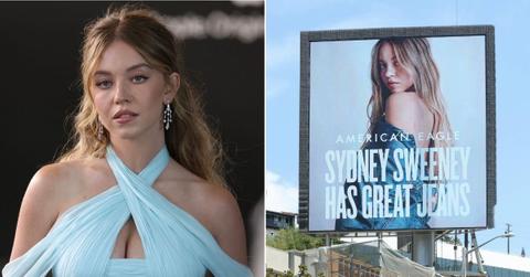 picture of Sydney Sweeney and American Eagle billboard