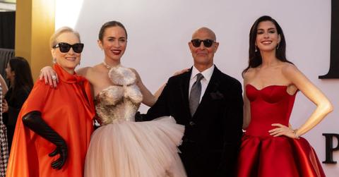 Photo of Stanley Tucci, Anne Hathaway, Meryl Streep and Emily Blunt,