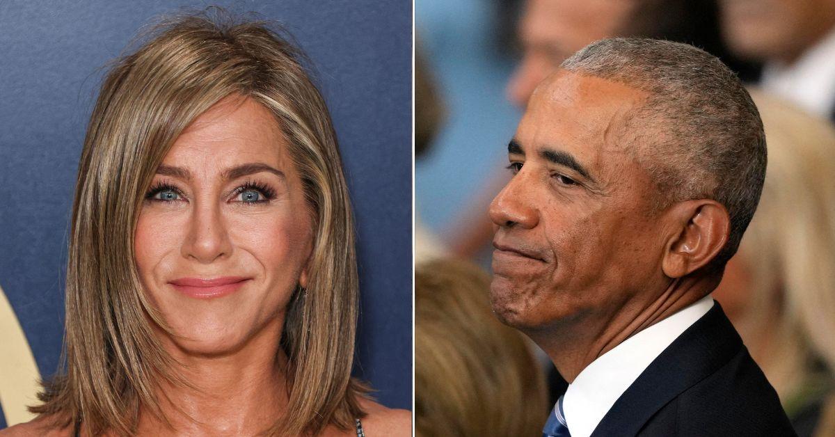 Composite photo of Jennifer Aniston and Barack Obama