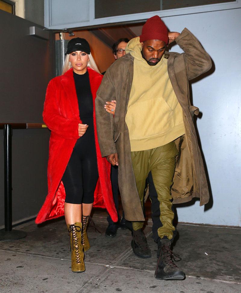 Kim Kardashian & Kanye West Photos -- Hamilton On Broadway In NYC