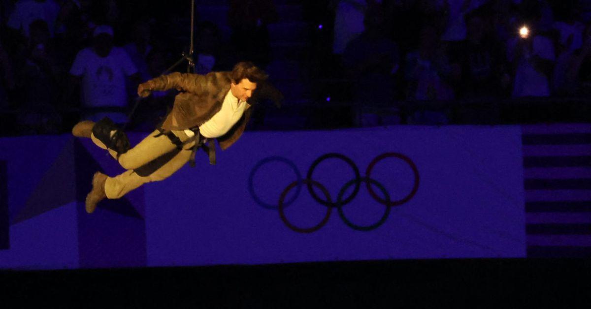 Tom Cruise Paris Olympics Closing Ceremony 2024