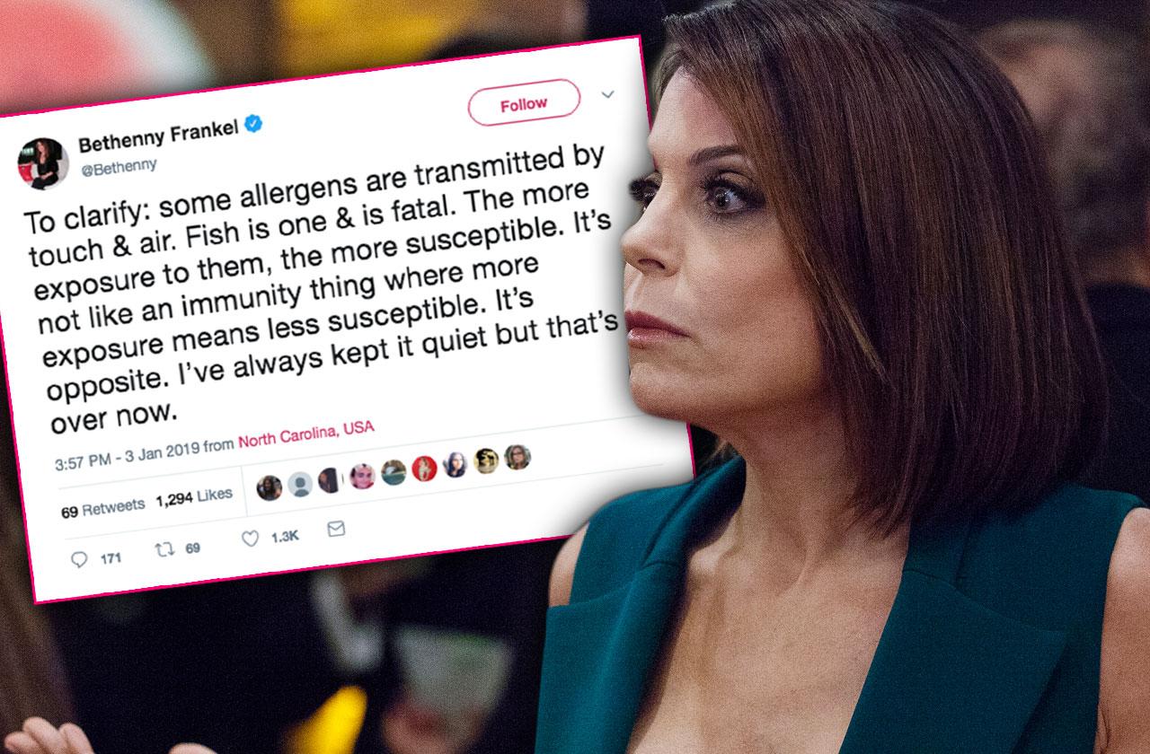 Bethenny Frankel Flight Turn Back Fatal Fish Allergy