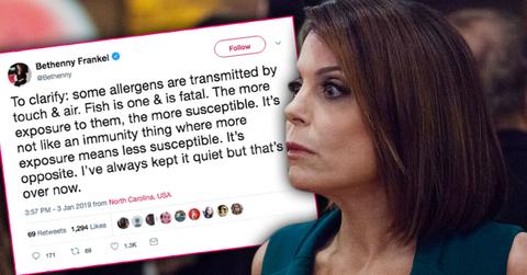Bethenny Frankel Flight Turn Back Fatal Fish Allergy