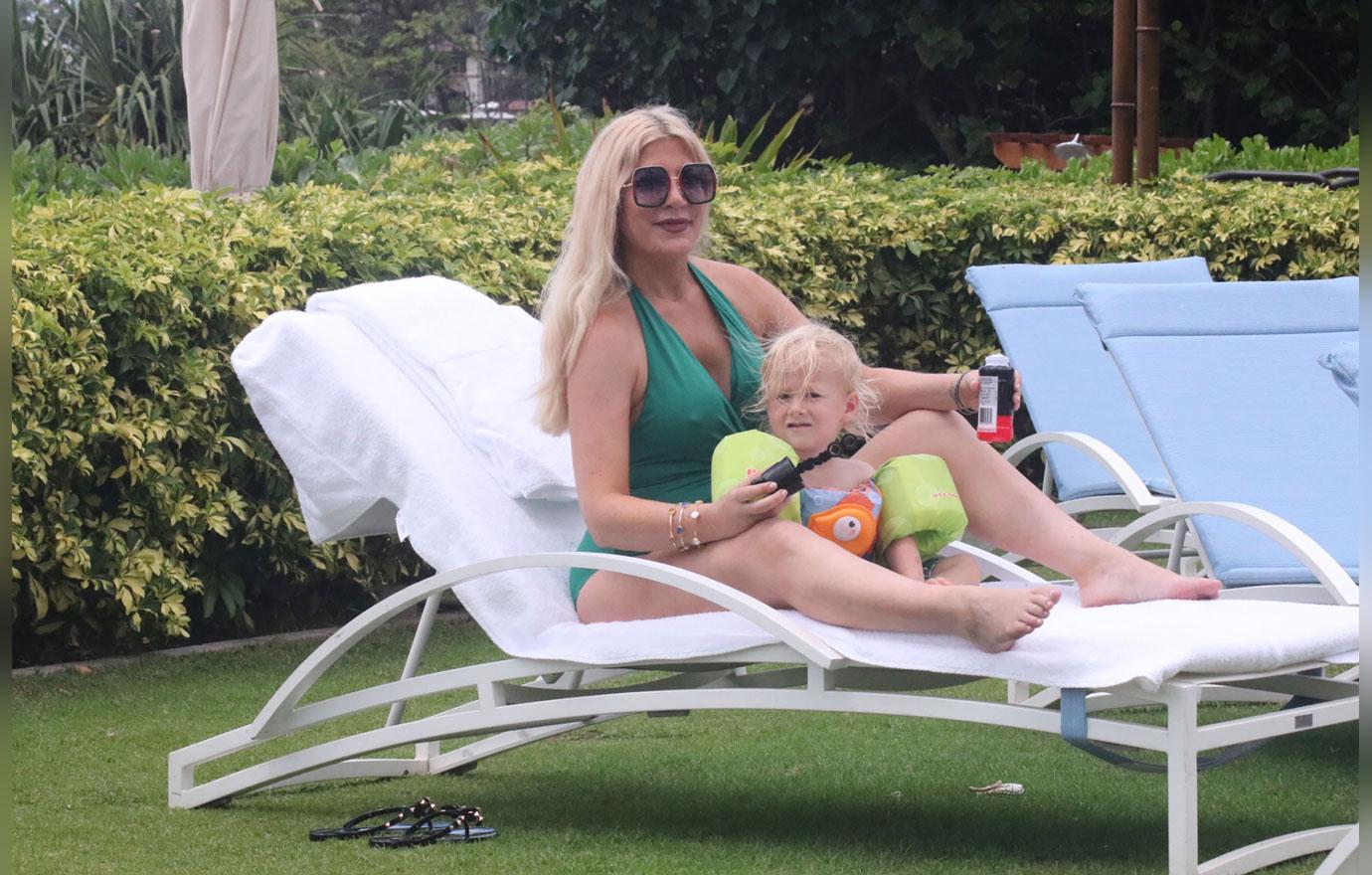 Tori Spelling With Son Beau Amid Financial Problems