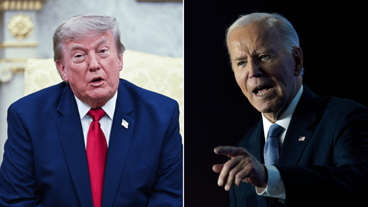 Photo of Donald Trump, Joe Biden