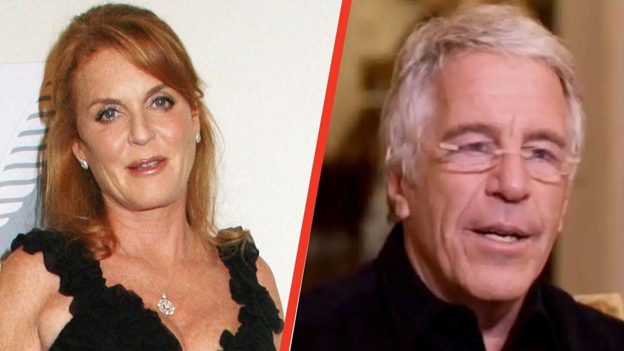 Split photos of Sarah Ferguson and Jeffrey Epstein