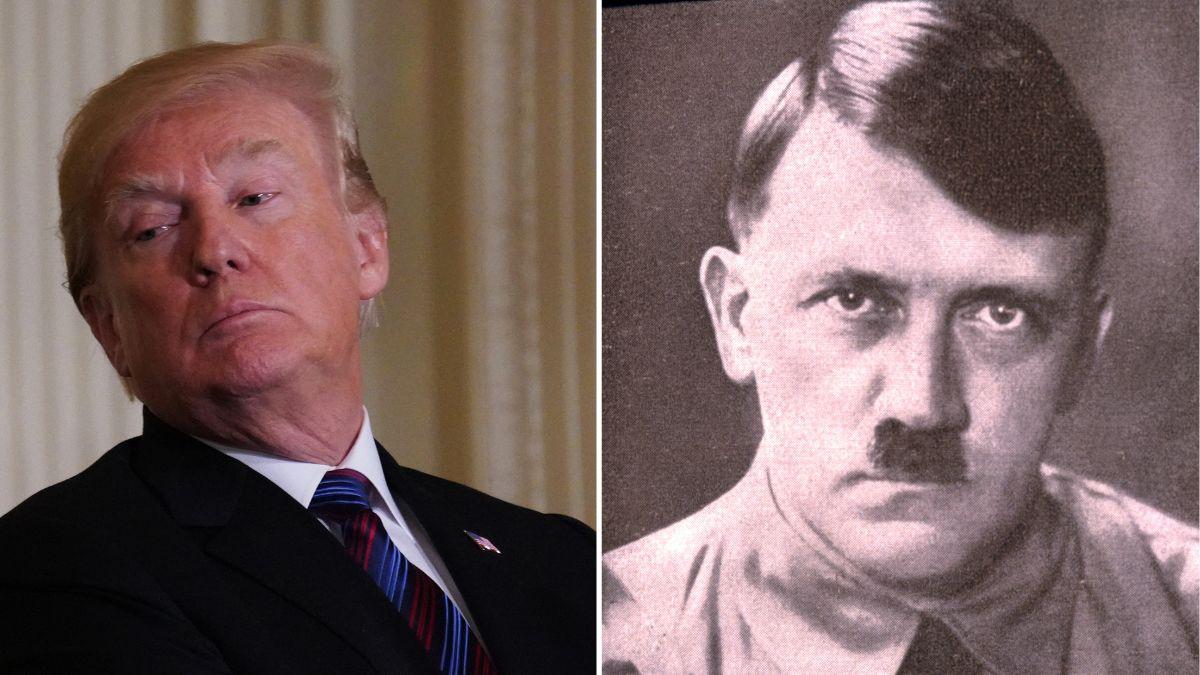 Photo of Donald Trump and Adolf Hitler
