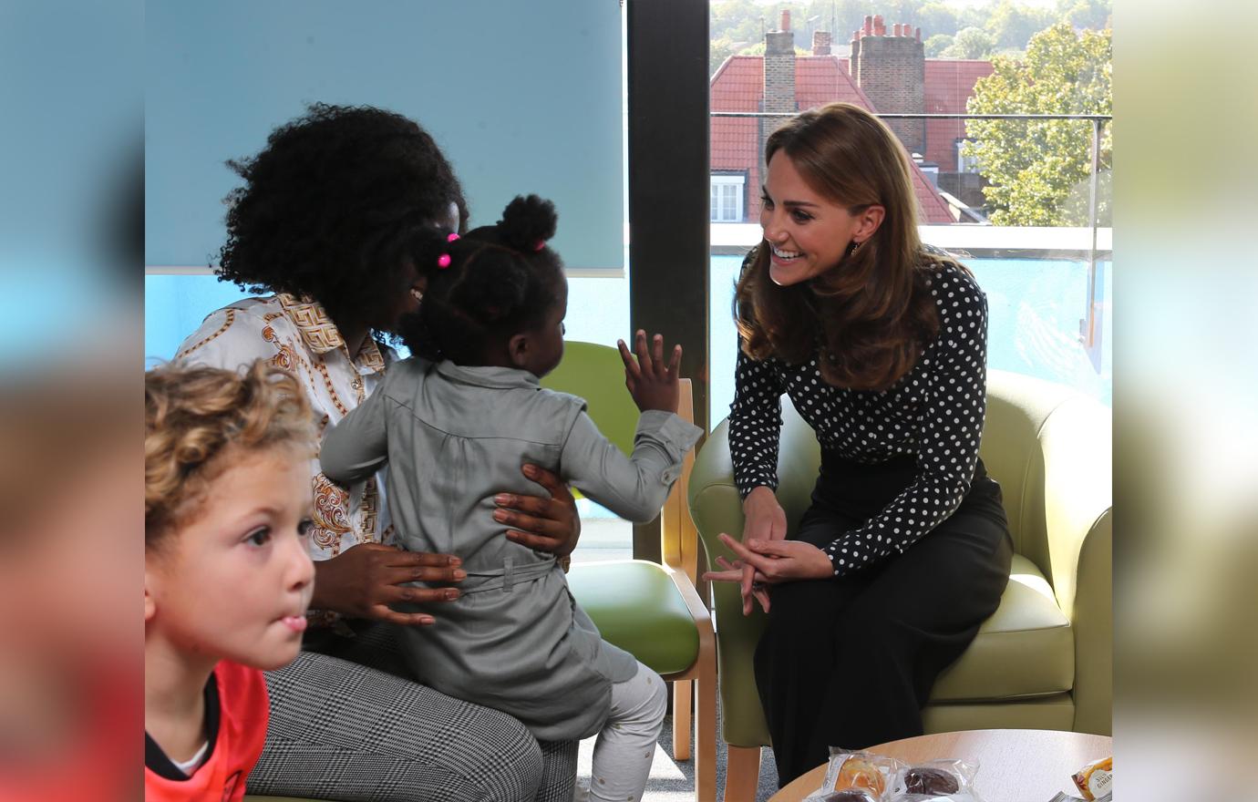 Duchess Kate Middleton Dressed Casual As She Visited Sunshine House Children and Young People's Health and Development Centre in London