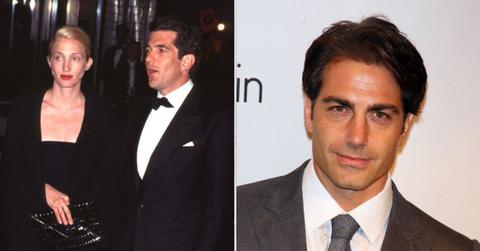 Photo of Carolyn Bessette, JFK Jr. and Michael Bergin