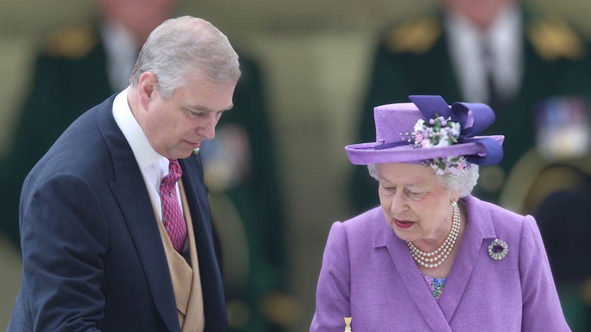 Photo of Queen Elizabeth and Andrew Windsor
