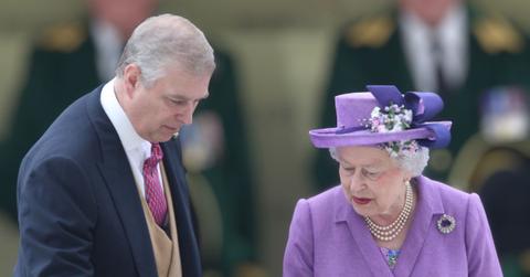 Photo of Queen Elizabeth and Andrew Windsor