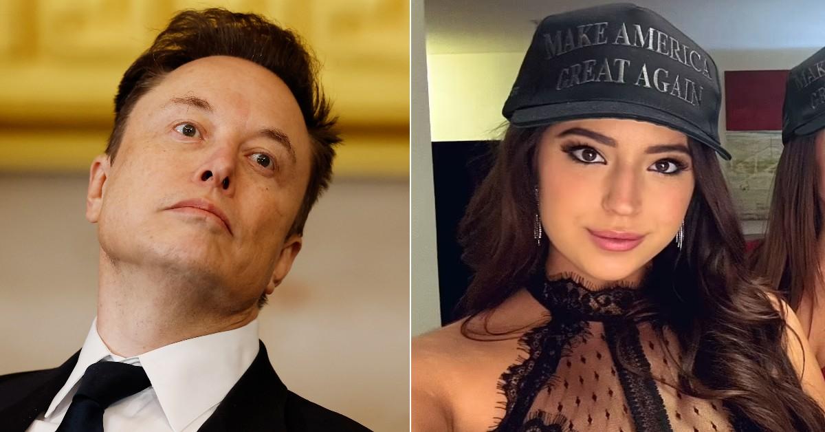 Split photo of Elon Musk, Ashley St. Clair