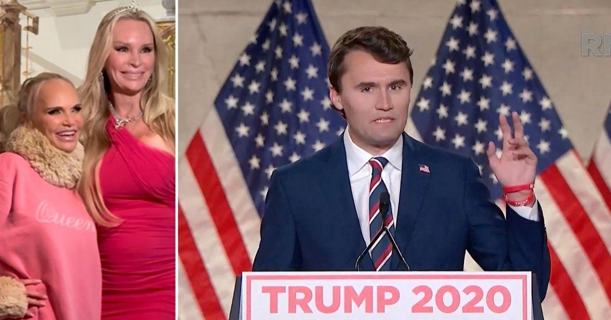Composite photo of Kristin Chenoweth, Jackie Siegel, and Charlie Kirk