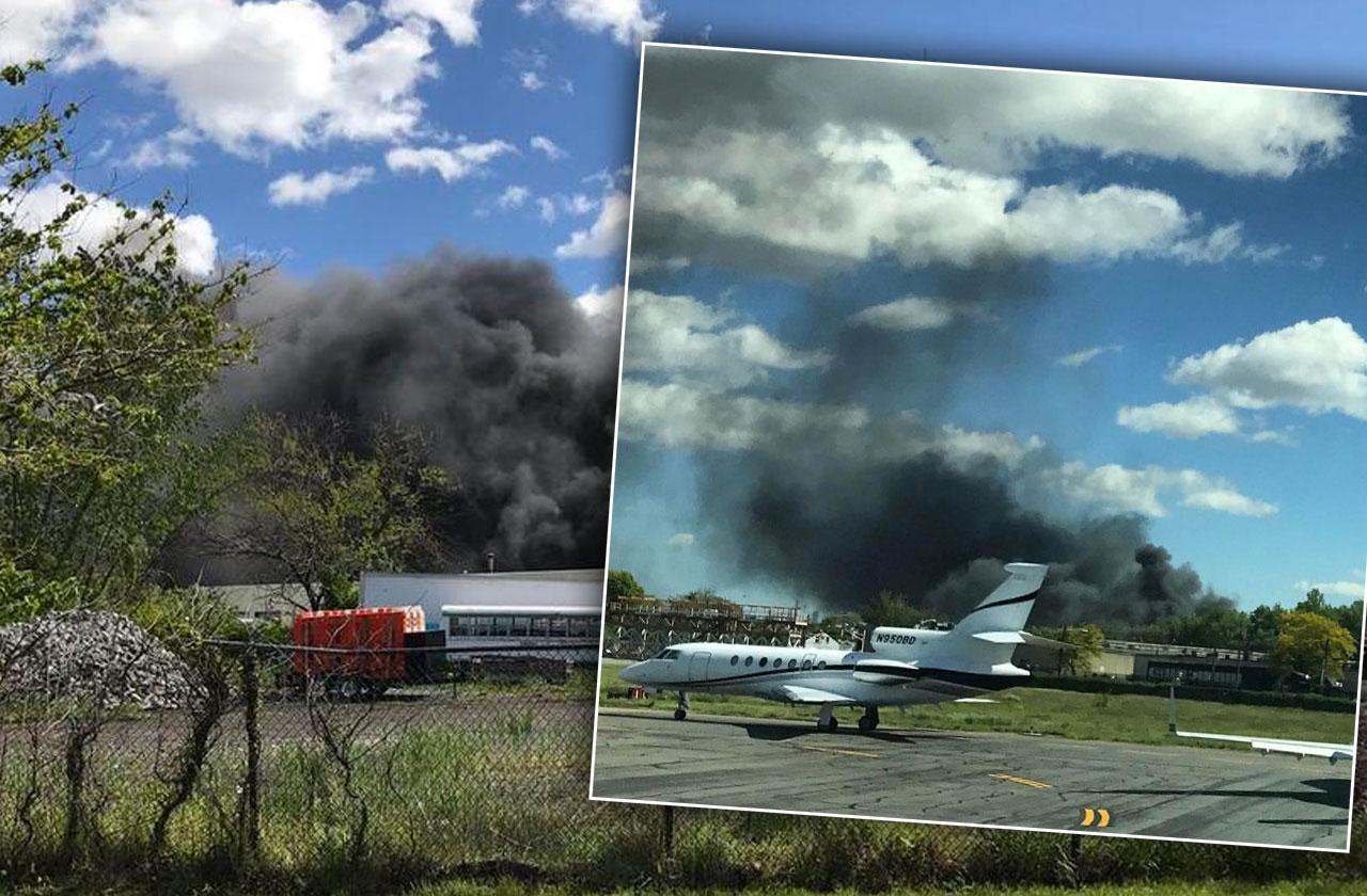 //Plane Crash Teterboro Lear Jet Video Photos pp