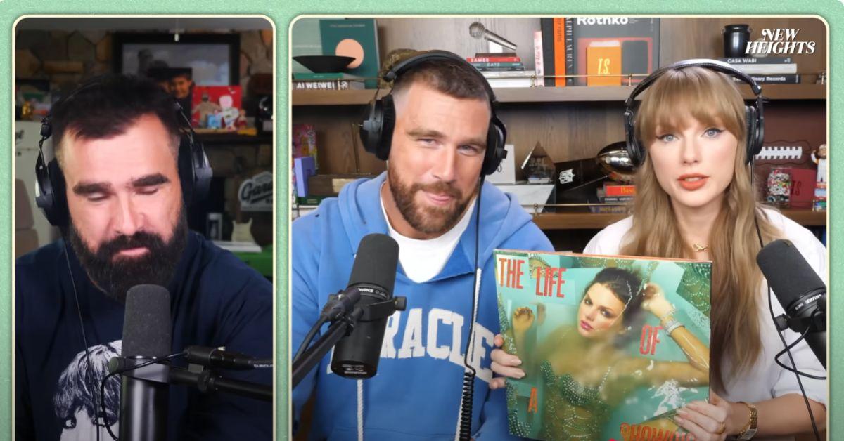 Photo of Taylor Swift, Travis and Jason Kelce