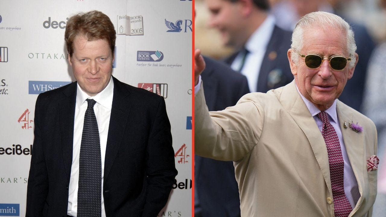 Split photos of Earl Spencer and King Charles