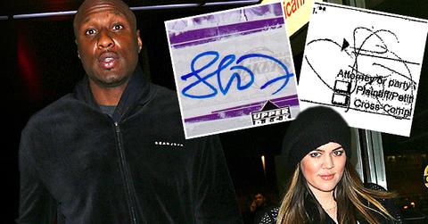 Lamar Odom Signature Analyzed